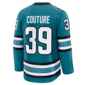 SJ.Sharks #39 Logan Couture Fanatics Home Premium Jersey - Teal Stitched American Hockey Jerseys