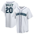 Custom #20 White SEA Baseball Shirt Top