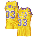 Custom #33 Gold 1990 Throwback Basketball Shirt Top