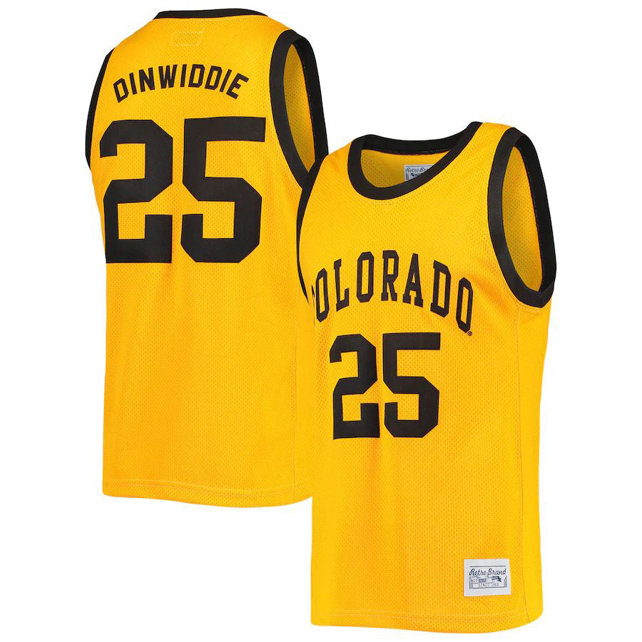 Custom #25 Gold Retro Basketball Shirt Top