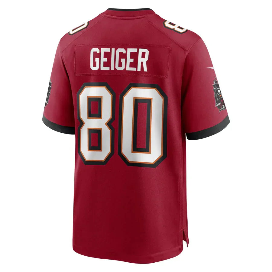 Custom #80 Red TB Football Shirt Top