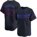 Custom #50 Blue City Connect TOR Baseball Shirt Top