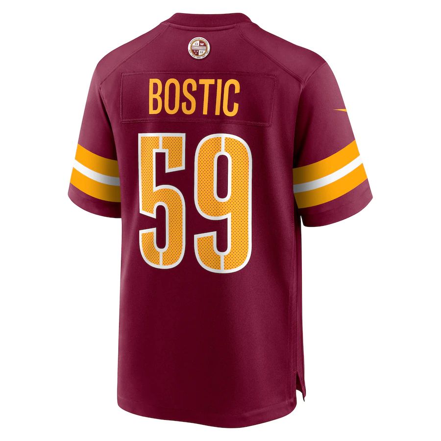 Custom #59 Burgundy WAS Football Shirt Top