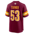 Custom #53 Burgundy WAS Football Shirt Top