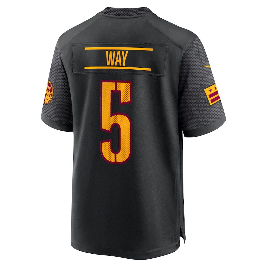Custom #5 Black WAS Football Shirt Top