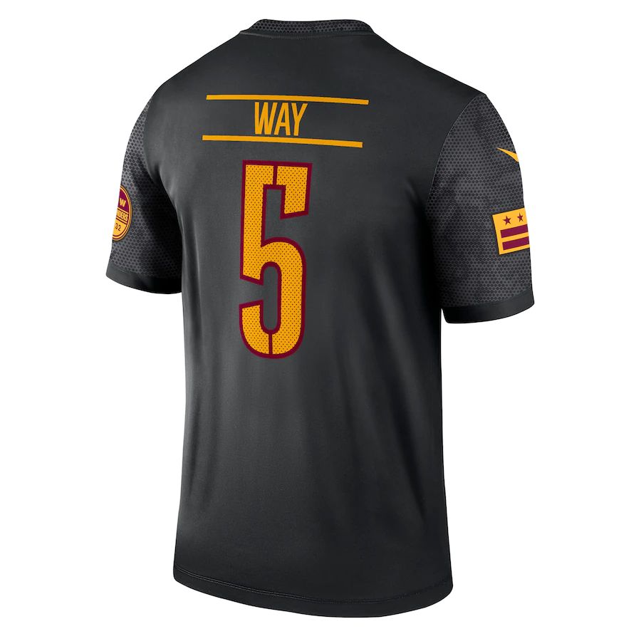 Custom #5 Black WAS Football Shirt Top