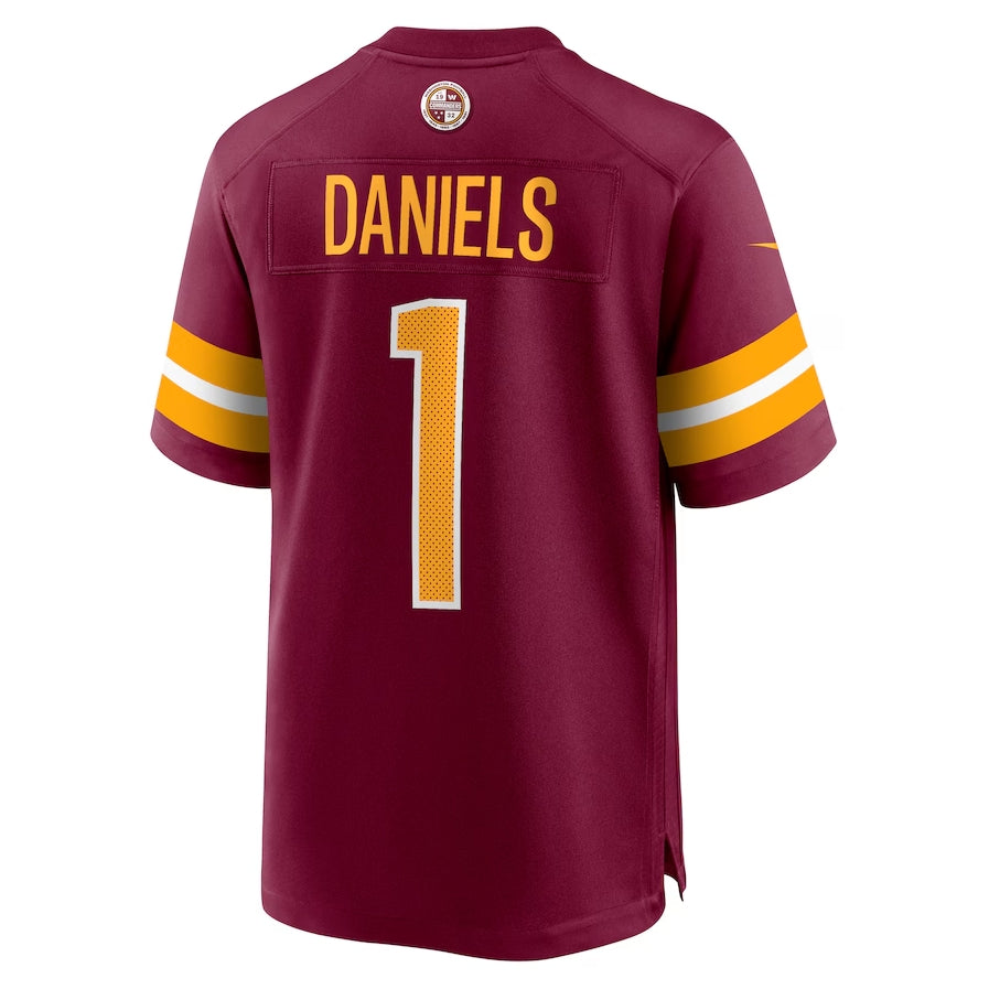 Custom #1 Burgundy 2024 WAS Football Shirt Top