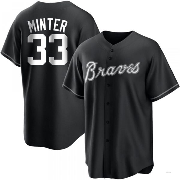 Custom #33 Black ATL Baseball Shirt Top