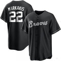 Custom #22 Black ATL Baseball Shirt Top