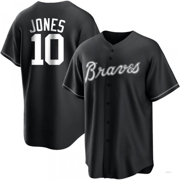 Custom #10 Black ATL Baseball Shirt Top