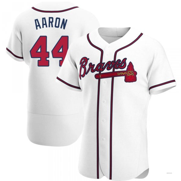 Custom #44 White ATL Baseball Shirt Top