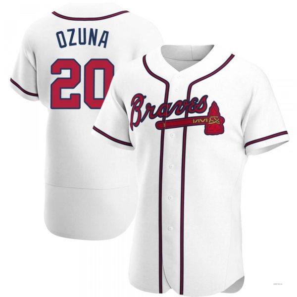 Custom #20 White ATL Baseball Shirt Top