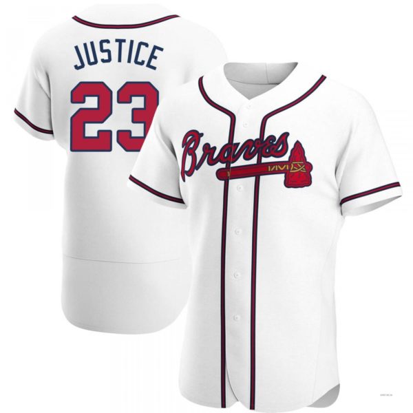 Custom #23 White ATL Baseball Shirt Top