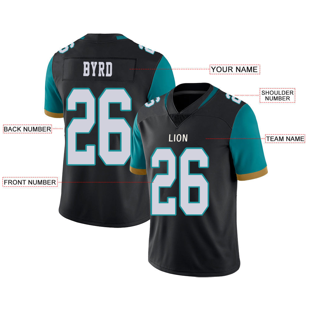Custom Black JAX Football Shirt Top