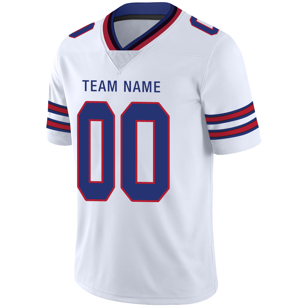 Custom White BUF Football Shirt Top