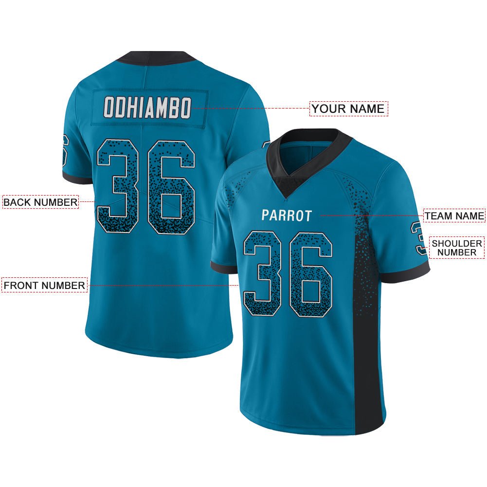 Custom Blue Football Shirt Top