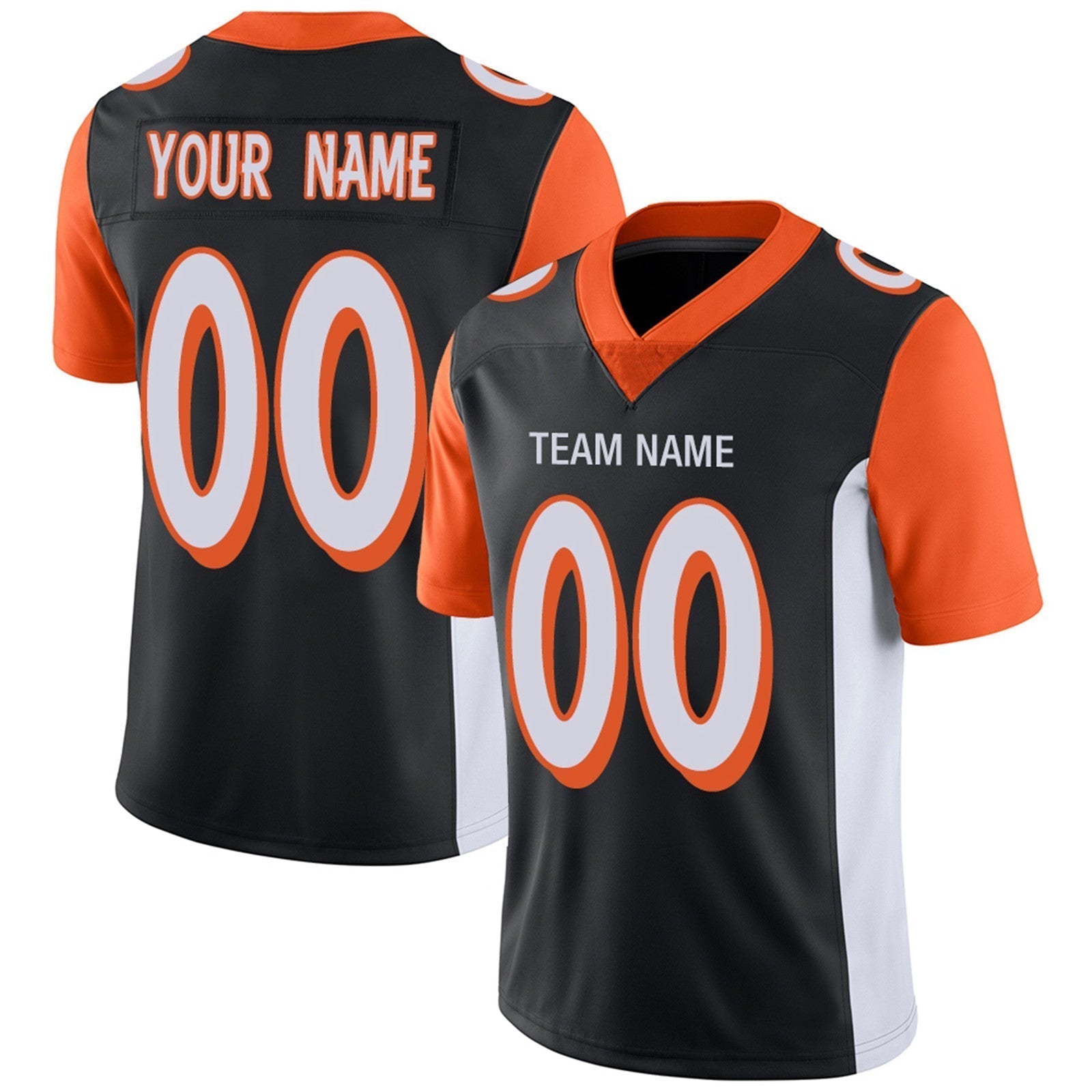 Custom Orange CIN Football Shirt Top