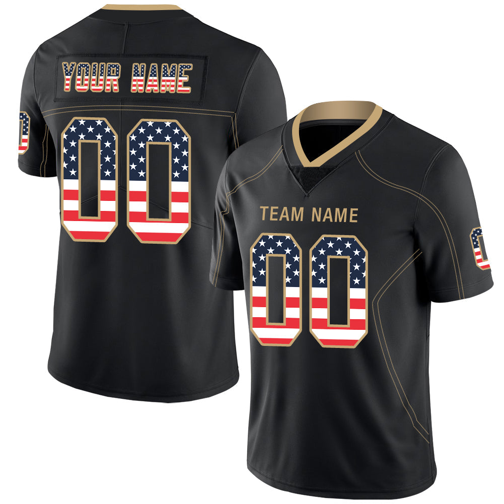 Custom Black Football Shirt Top