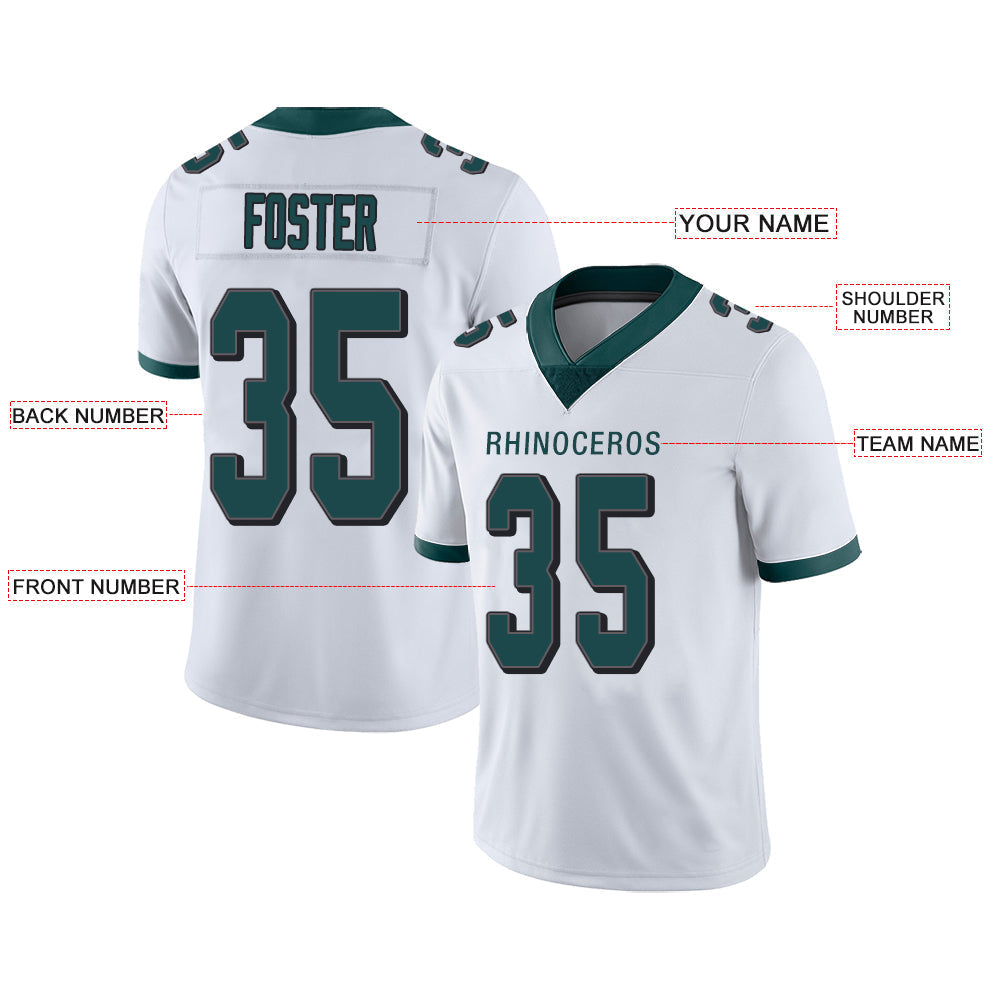 Custom White PHI Football Shirt Top