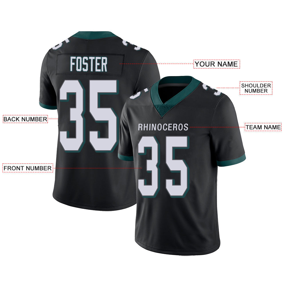 Custom Black PHI Football Shirt Top