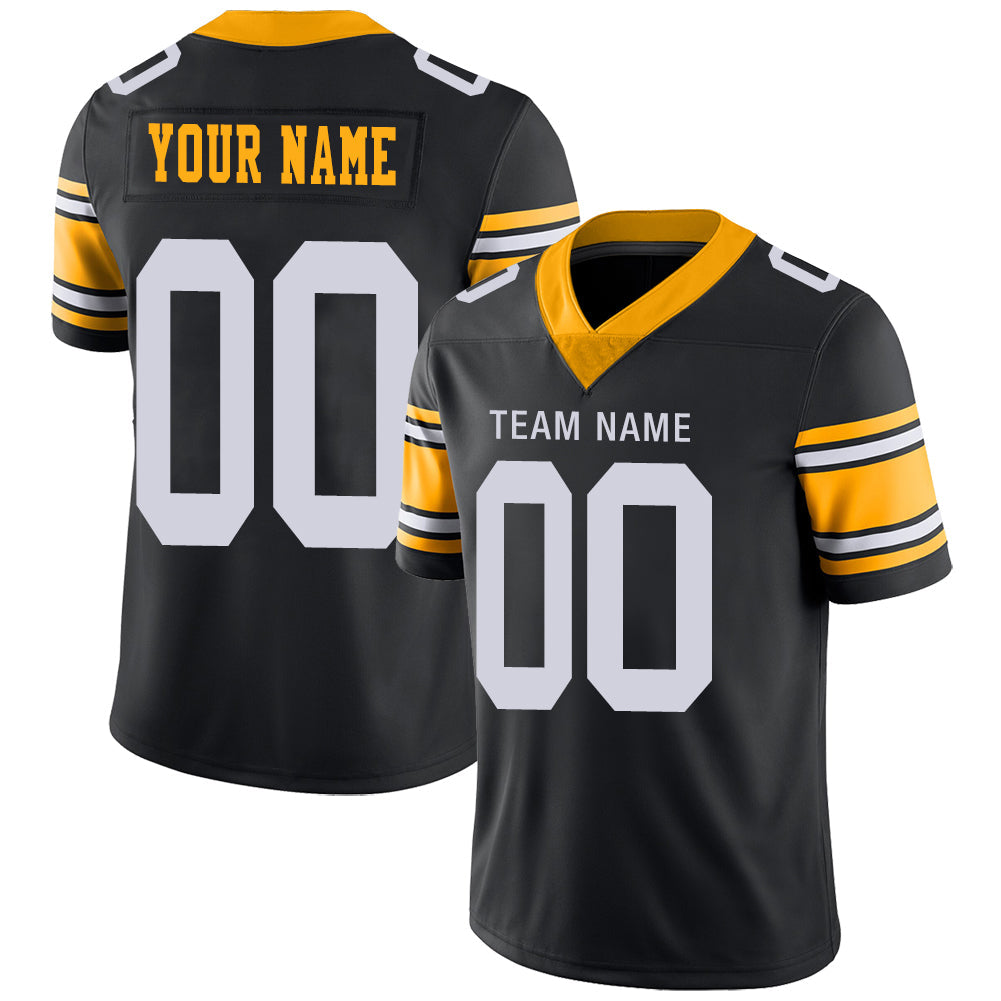 Custom Black PIT Football Shirt Top