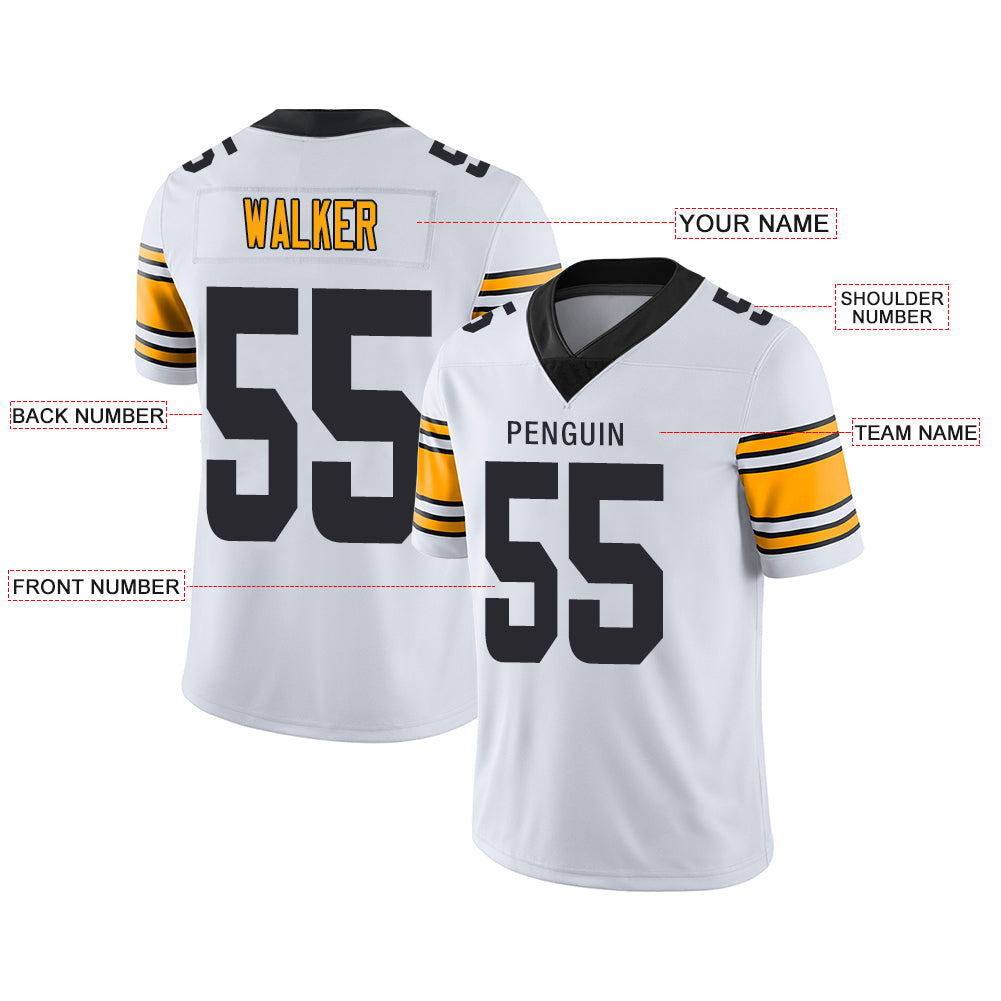 Custom White PIT Football Shirt Top