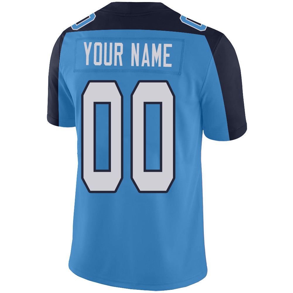 Custom Light Blue TEN Football Shirt Top